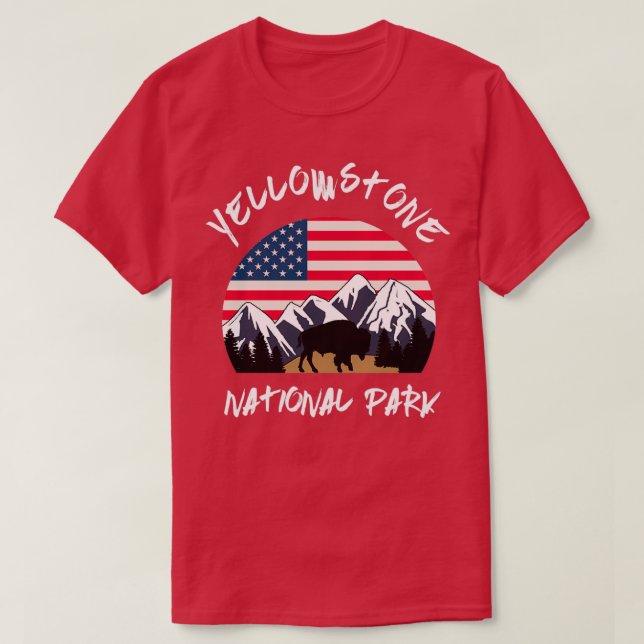 Yellowstone National Park America T-Shirt (Design Front)