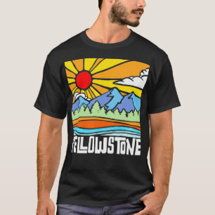 Yellowstone National Park Artistic Nature Mountai T-Shirt