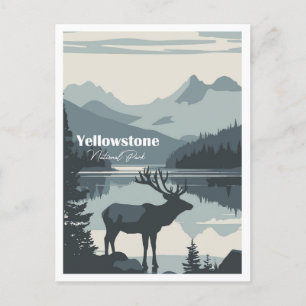 Yellowstone National Park Artwork Travel Place  Postcard