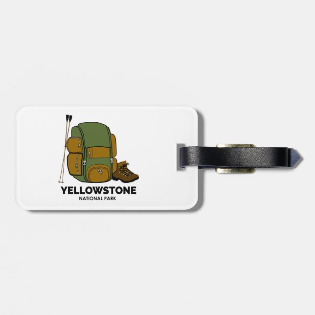 Yellowstone National Park Backpack Luggage Tag (Back Horizontal)