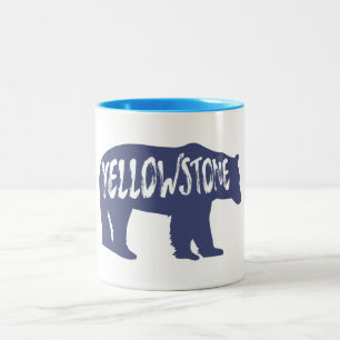 Yellowstone National Park Bear Two-Tone Coffee Mug