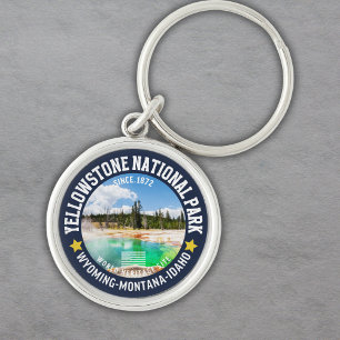 Yellowstone National Park Beautiful Landscape Key Ring
