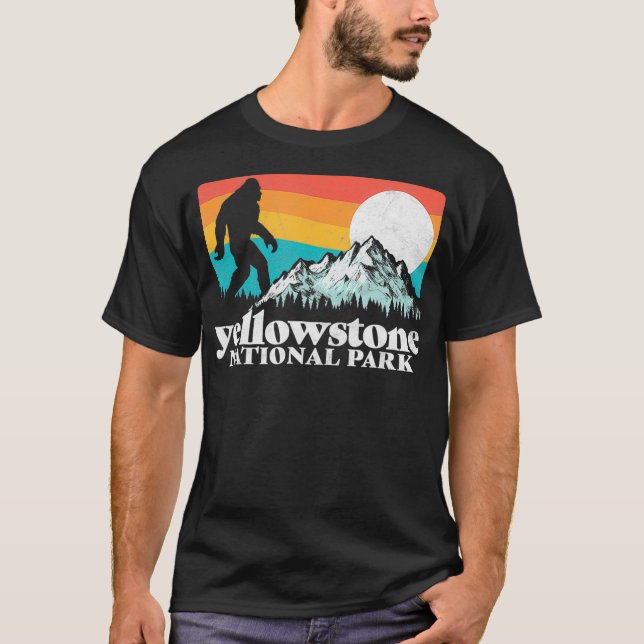 Yellowstone National Park Bigfoot Mountains  T-Shirt (Front)