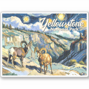 Yellowstone National Park Bighorn Sheep Van Gogh