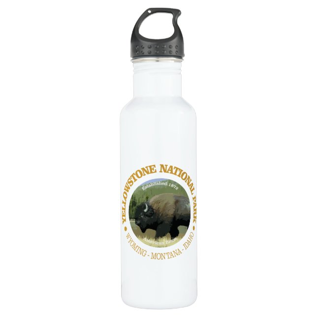 Yellowstone National Park (bison)  710 Ml Water Bottle (Front)