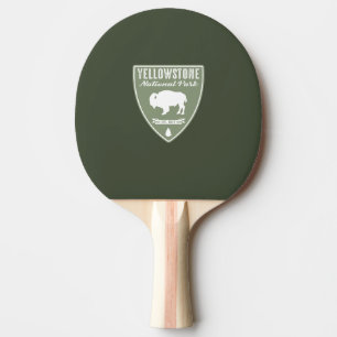 Yellowstone National Park Bison Ping Pong Paddle