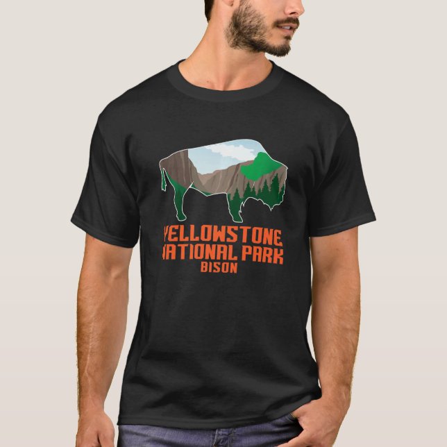 Yellowstone National Park Bison Yellowstone T-Shirt (Front)