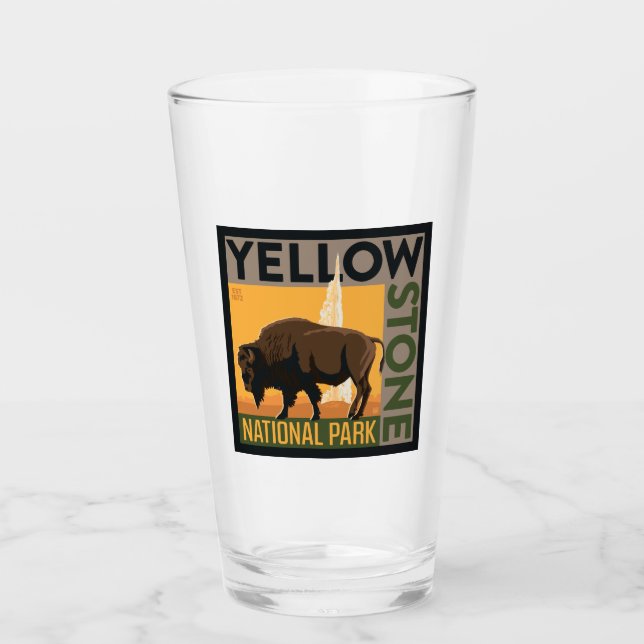 Yellowstone National Park | Buffalo Glass (Front)