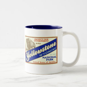 Yellowstone National Park (Buffalo) Two-Tone Coffee Mug