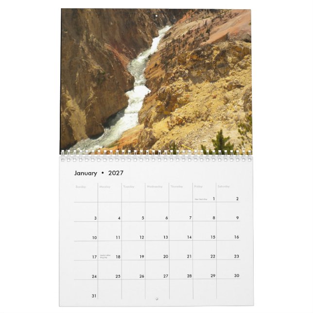 Yellowstone National Park Calendar  2015 (Jan 2027)