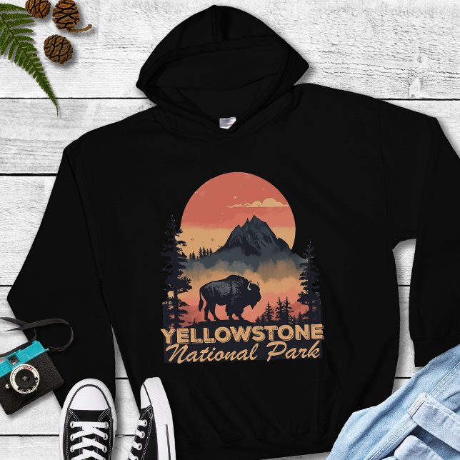 Yellowstone National Park Camping Hiking Hoodie (Creator Uploaded)