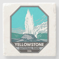 Yellowstone National Park Castle Geyser Vintage 