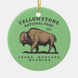 Yellowstone National Park Ceramic Tree Decoration