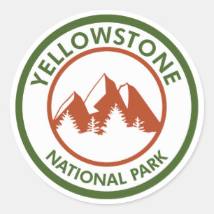 Yellowstone National Park Classic Round Sticker