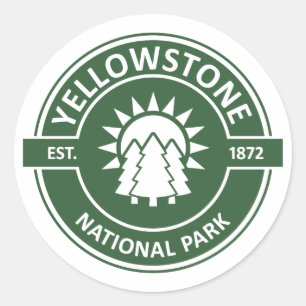 Yellowstone National Park Classic Round Sticker
