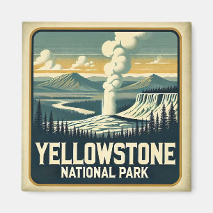 Yellowstone National Park Coaster Magnet