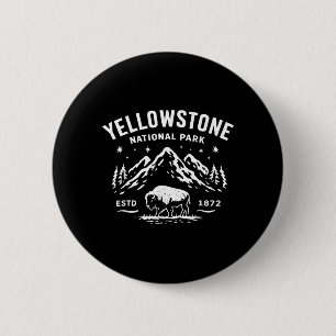 Yellowstone National Park Colorado USA Retro 6 Cm Round Badge