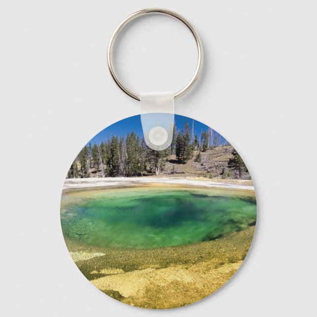Yellowstone National Park Customisable Gifts Key Ring (Front)