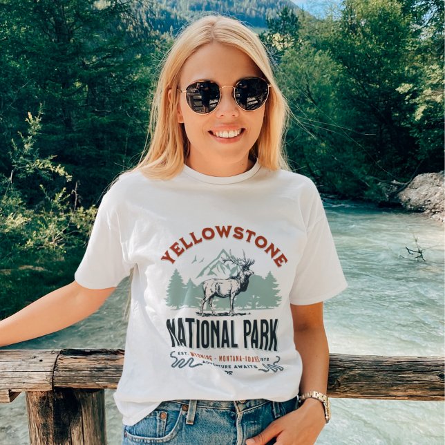 Yellowstone National Park Cute Landscape T-Shirt (Creator Uploaded)