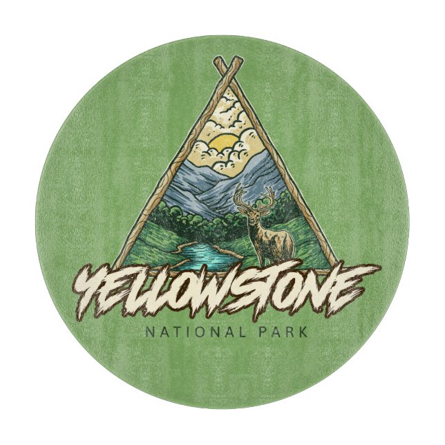 Yellowstone National Park Cutting Board (Front)