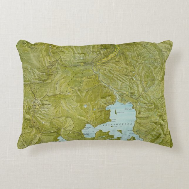 Yellowstone National Park Decorative Cushion (Front)
