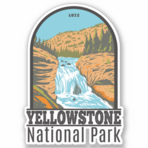 Yellowstone National Park Firehole Falls Vintage