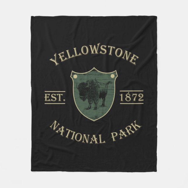Yellowstone national park fleece blanket (Front)