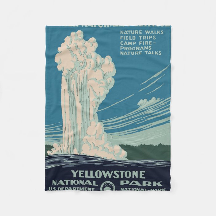 Yellowstone National Park Fleece Blanket | Zazzle.co.uk
