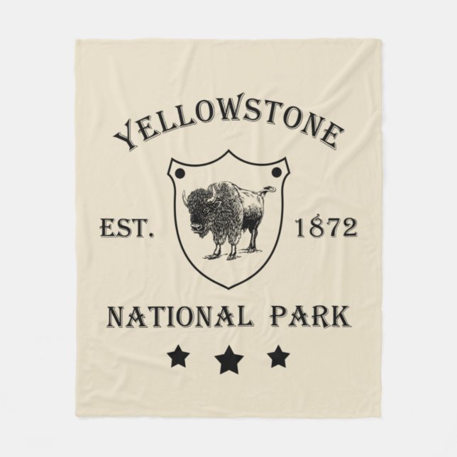 Yellowstone national park fleece blanket (Front)