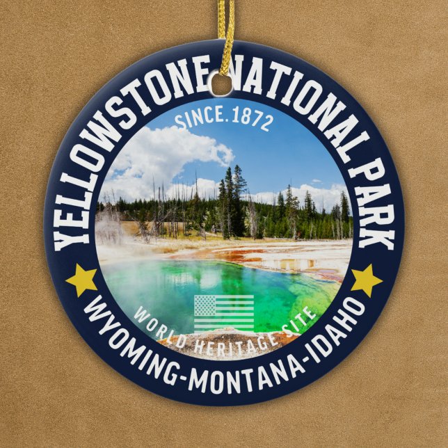 Yellowstone National Park Forest Landscape Ceramic Tree Decoration (Creator Uploaded)
