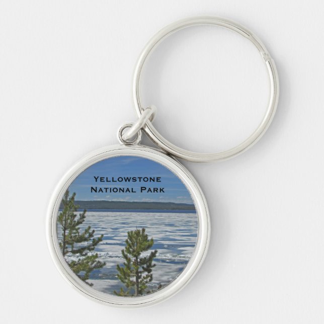 Yellowstone National Park Frozen Lake Photo Nature Key Ring (Front)