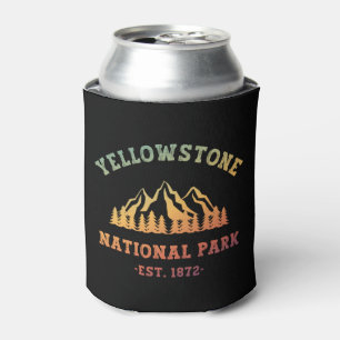 Yellowstone National Park Gradient Hiking Camping Can Cooler