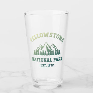 Yellowstone National Park Gradient Hiking Camping Glass