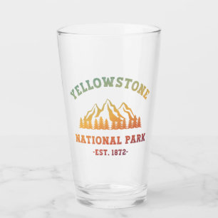 Yellowstone National Park Gradient Hiking Camping Glass