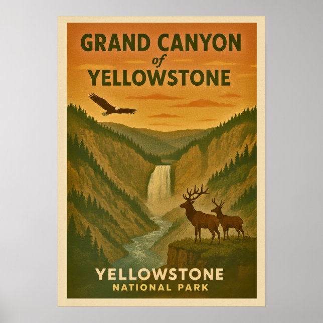 Yellowstone National Park - Grand Canyon V01 Poster (Front)