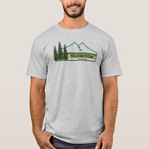 Yellowstone National Park Green Stripes T-Shirt