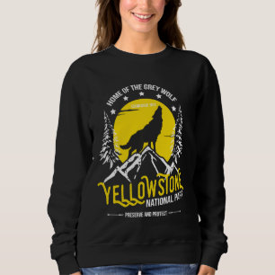 Yellowstone National Park Grey Wolf  Hiking & Camp Sweatshirt