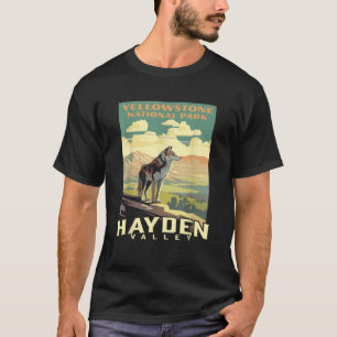Yellowstone National Park Hayden Valley Wolf WPA P T-Shirt