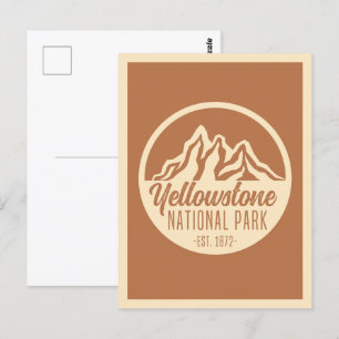 Yellowstone National Park Hiking Camping Postcard