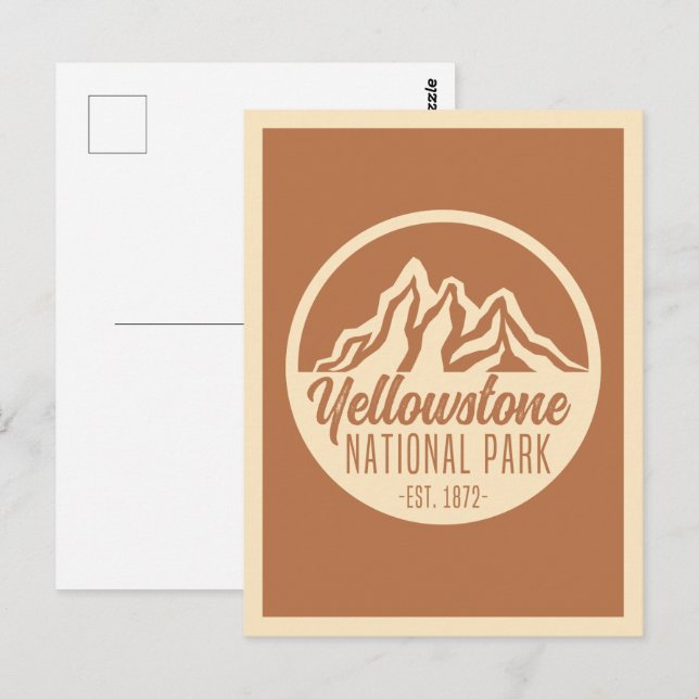Yellowstone National Park Hiking Camping Postcard (Front/Back)
