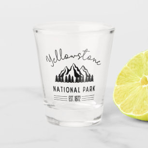 Yellowstone National Park Hiking Camping Shot Glass