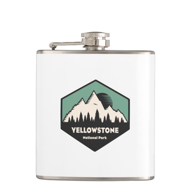 Yellowstone National Park Hip Flask (Front)