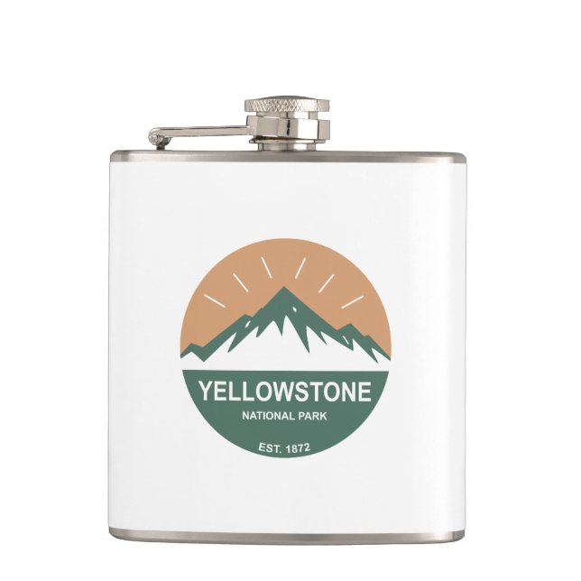 Yellowstone National Park Hip Flask (Front)