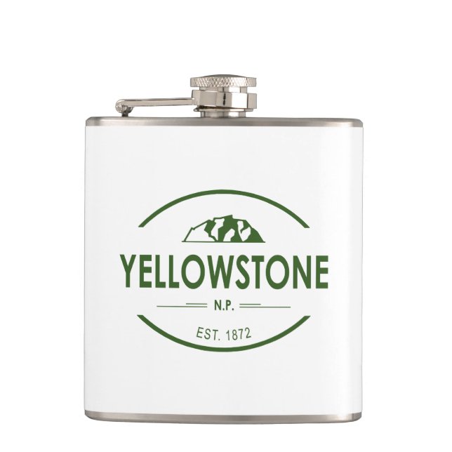 Yellowstone National Park Hip Flask (Front)