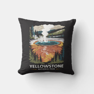 Yellowstone National Park Hot Spring Cushion