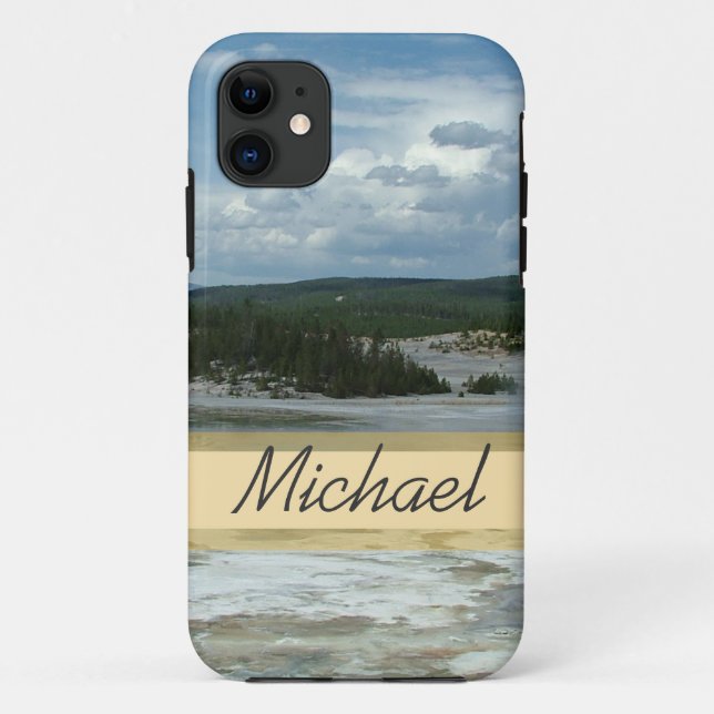 Yellowstone National Park hot spring land. Case-Mate iPhone Case (Back)
