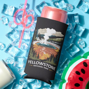 Yellowstone National Park Hot Spring Seltzer Can Cooler