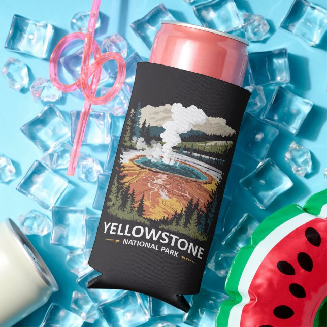 Yellowstone National Park Hot Spring Seltzer Can Cooler (In Situ Summer)