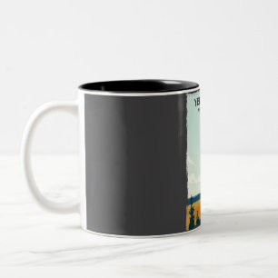 Yellowstone National Park Human Made Travel Poster Two-Tone Coffee Mug