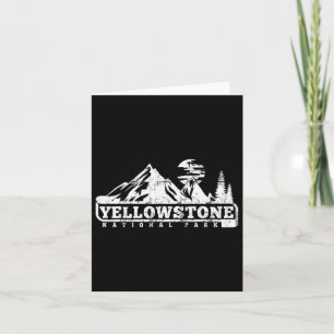 Yellowstone National Park I Love Hiking Wanderlust Card
